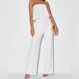 Lulu’s white jumpsuit